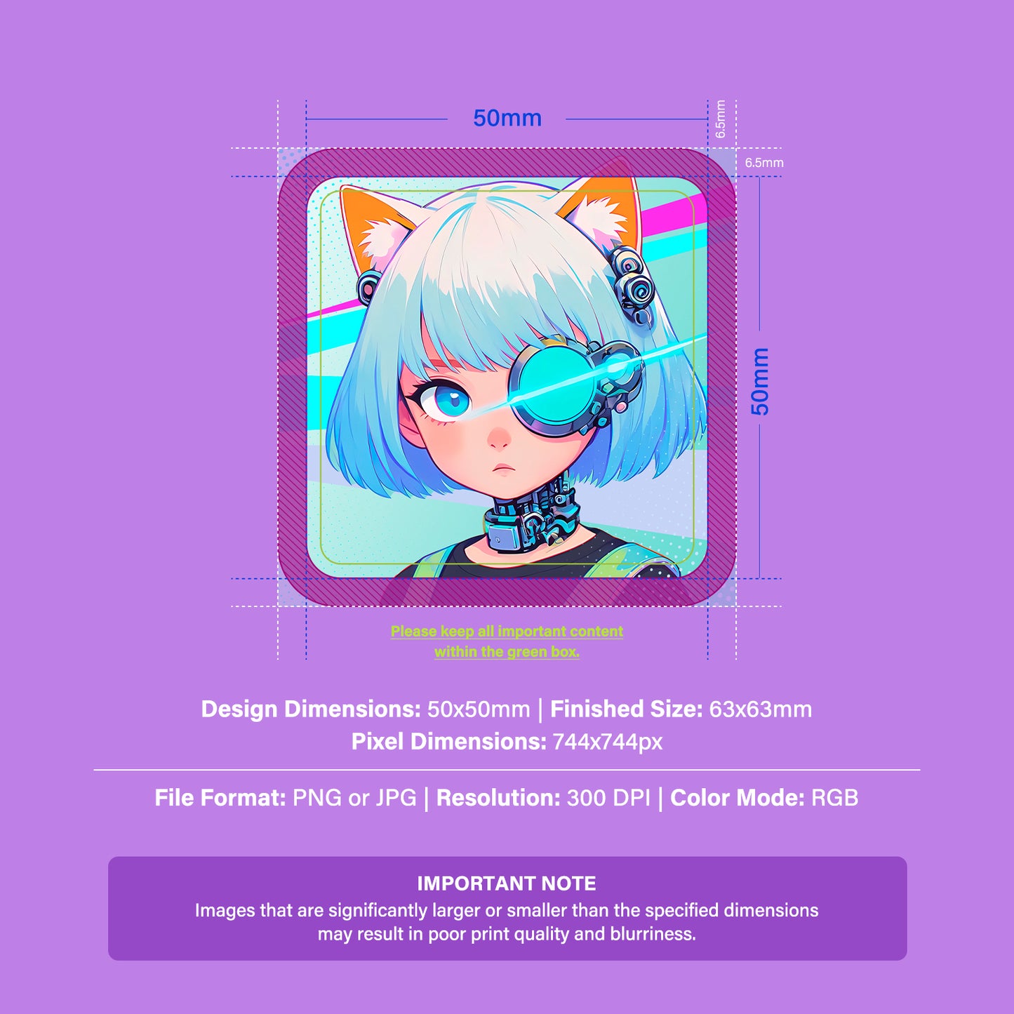 Square Clear Badge