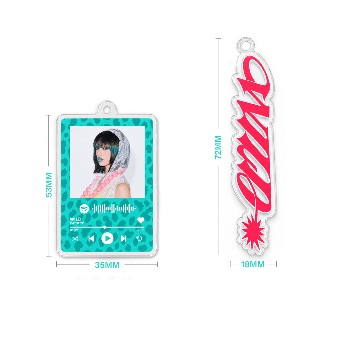 WILD Custom Music Code Keychain