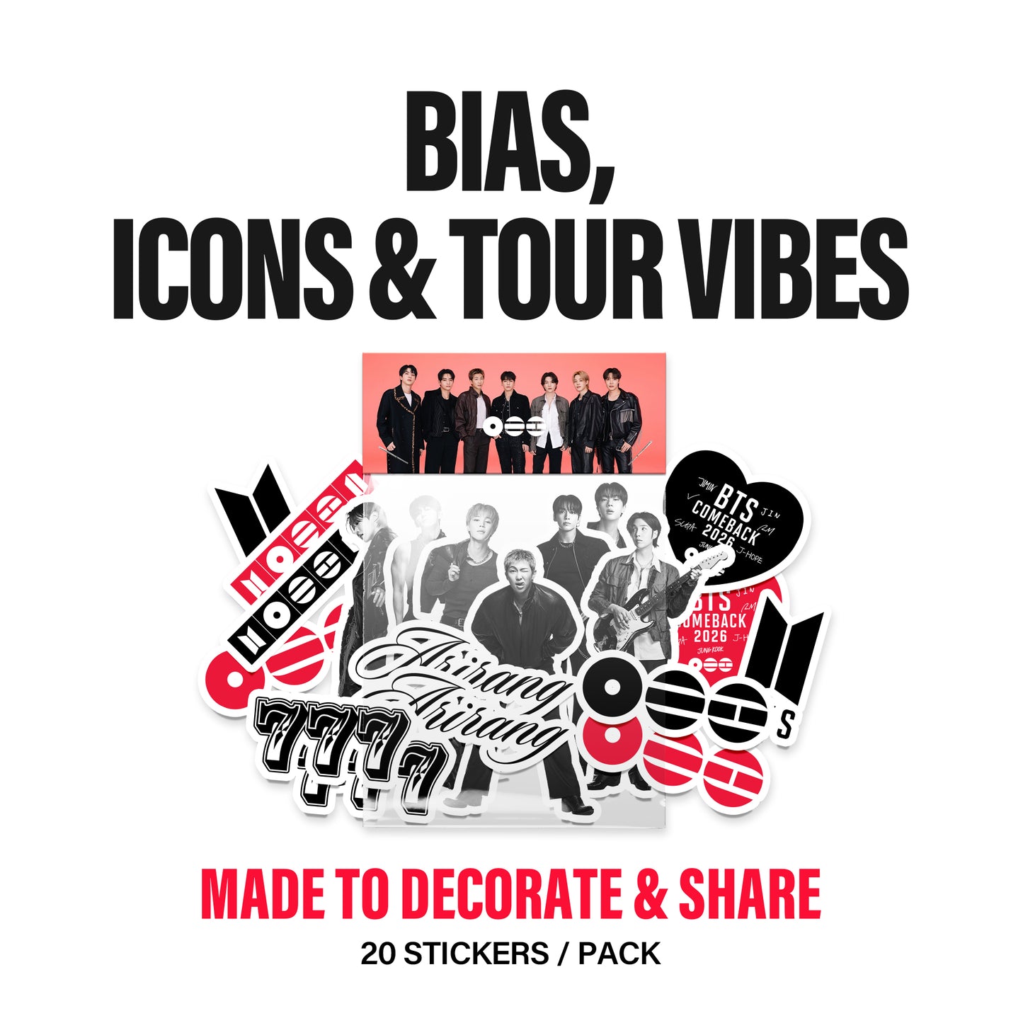 Arirang Tour Sticker Mix
