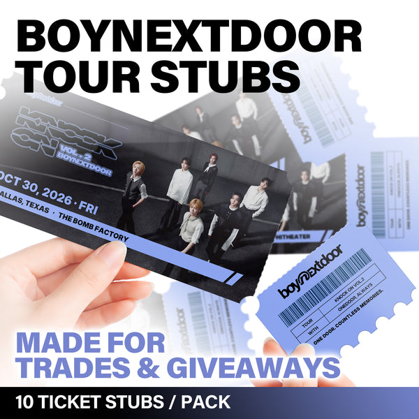 KNOCK ON Tour City Ticket Stubs