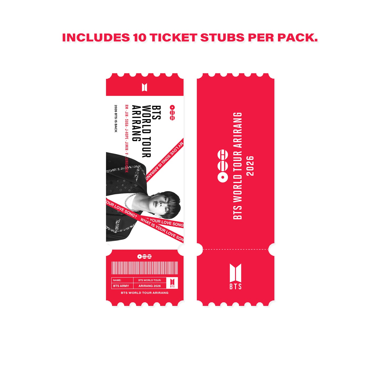 BTS Bias Ticket Stubs