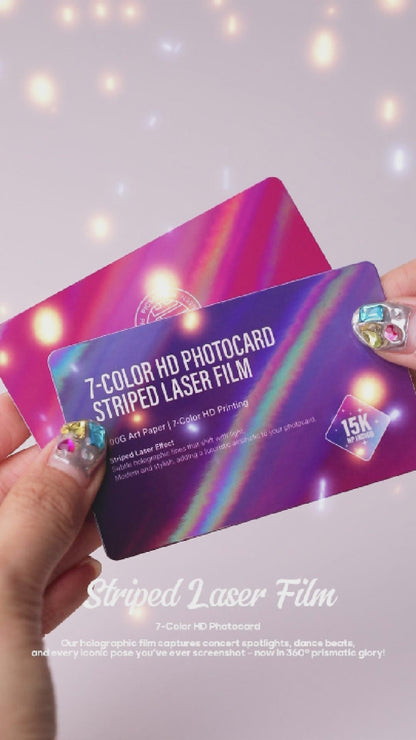 7-Color HD Photocard - Striped Laser Film